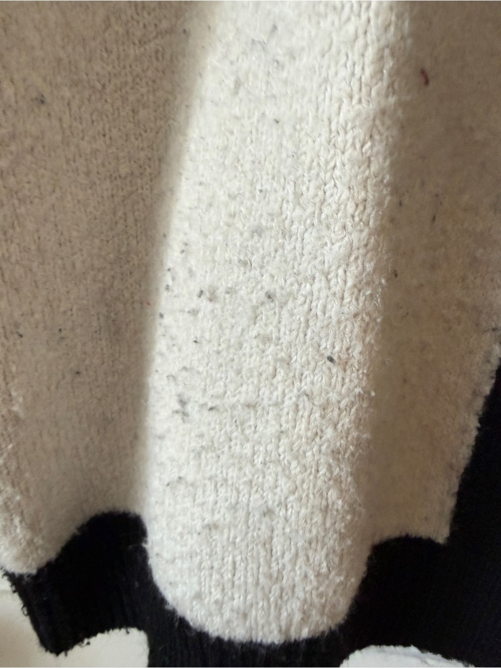 Modern Black and Cream Colorblock V-Neck Cardigan LUNA IVY size medium - Picture 10 of 10
